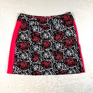 TAIL Women's Athletic Skort Rose Floral Print Pink Black Size S Tennis Golf